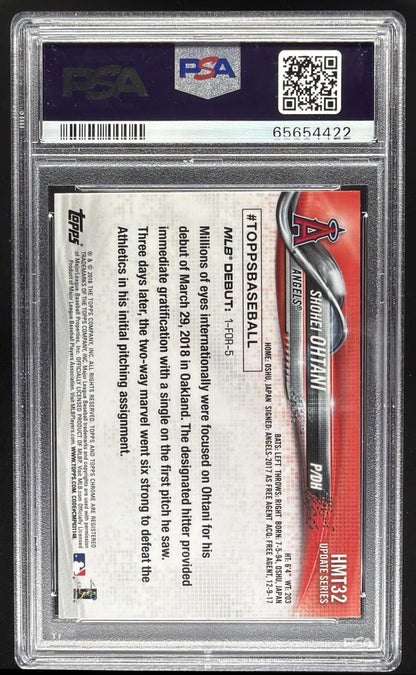 2018 Topps Chrome Update Shohei Ohtani #HMT32 RC PSA 10