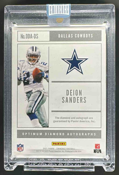 2021 Panini Eminence Deion Sanders Optimum Diamond 1/8 Auto