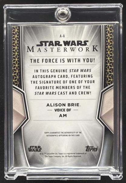 2025 Topps Star Wars Masterwork Alison Brie as Am #A-A On Card Auto