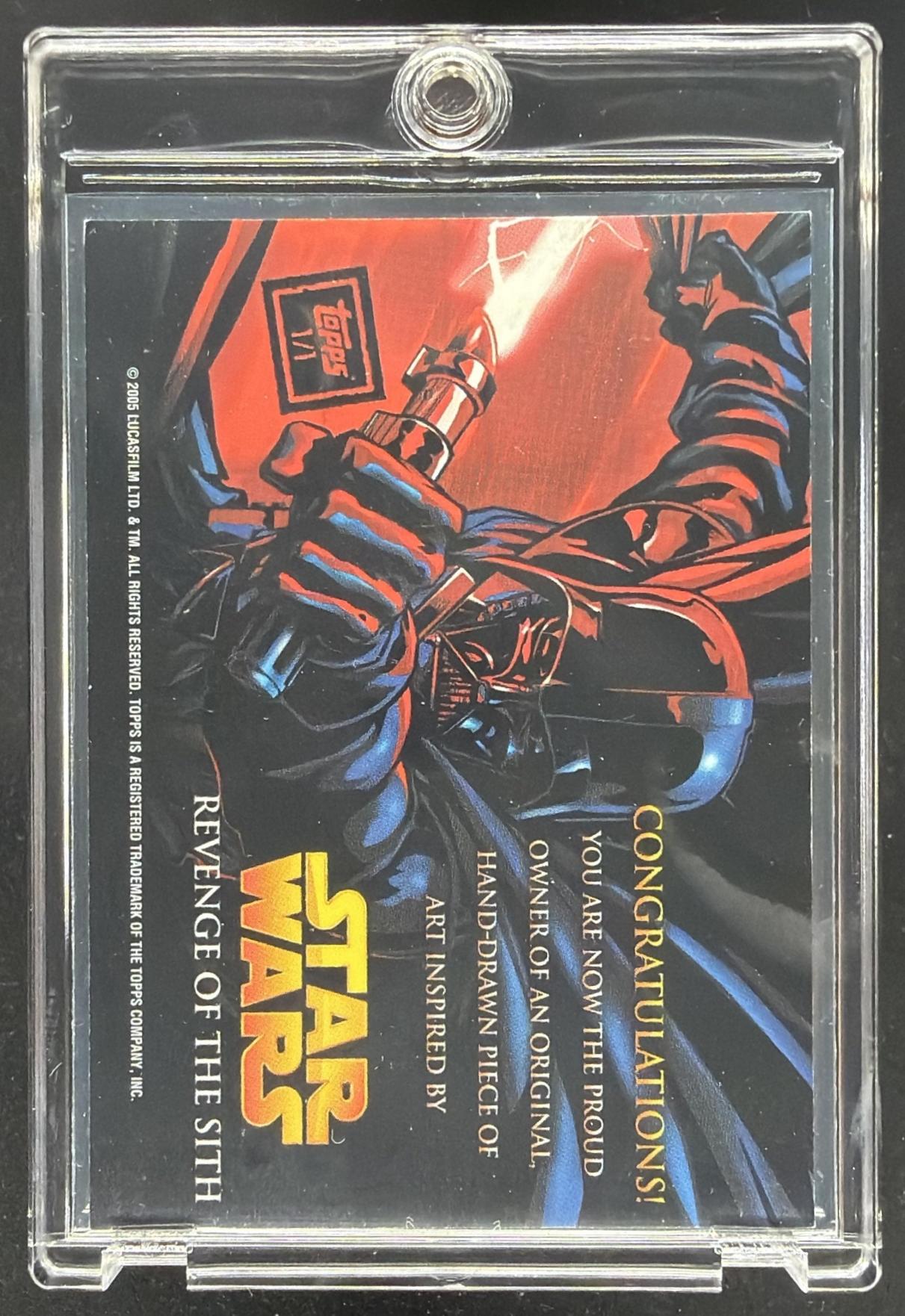 2005 Topps Revenge Of The Sith Sketch Card Darth Vader