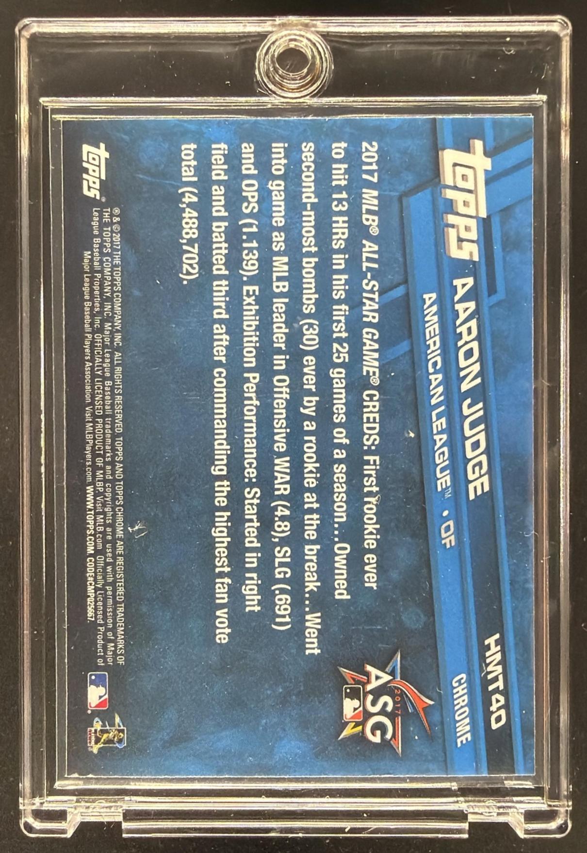 2017 Topps Chrome Update Aaron Judge #HMT40 RC