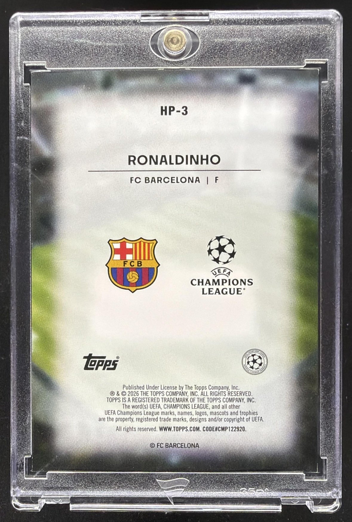 2025-26 Topps UEFA CC Ronaldinho #HP-3 Home Pitch Advantage