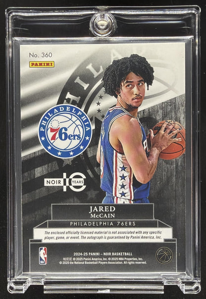 2024-25 Panini Noir Jared McCain #360 Rookie Patch Auto Color 71/99