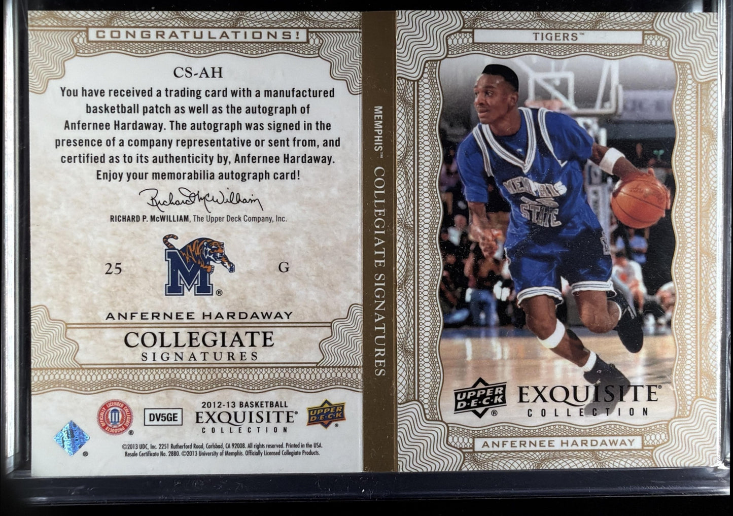 2012-13 Upper Deck Exquisite Black Anfernee Hardaway #CS-AH Booklet Auto /99
