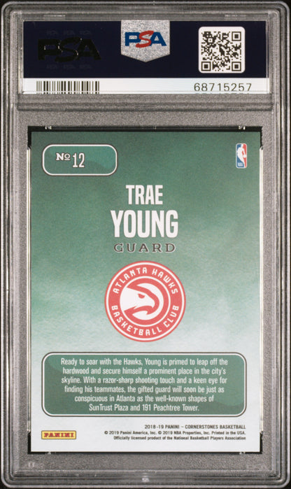 2018-19 Cornerstones Trae Young Downtown Rookie PSA 10