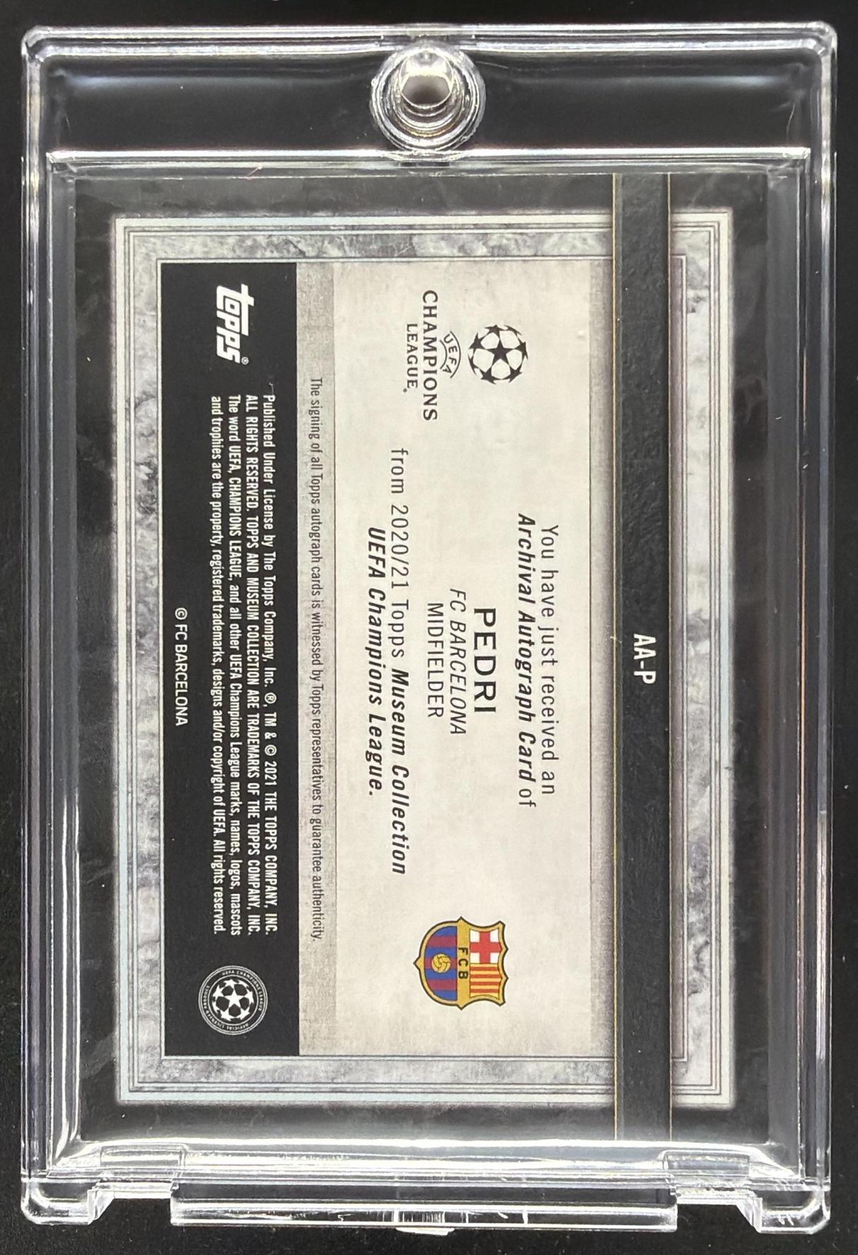 2021 Topps FC Barcelona Team Set Pedri #AU-P Auto 151/250