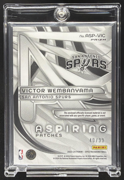 2023-24 Panini Spectra Victor Wembanyama Rookie Patch /99