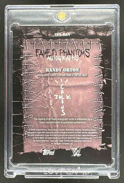 2025 Topps Chrome WWE x Cactus Jack Randy Orton #FPA-RAN Famed Phantoms Auto
