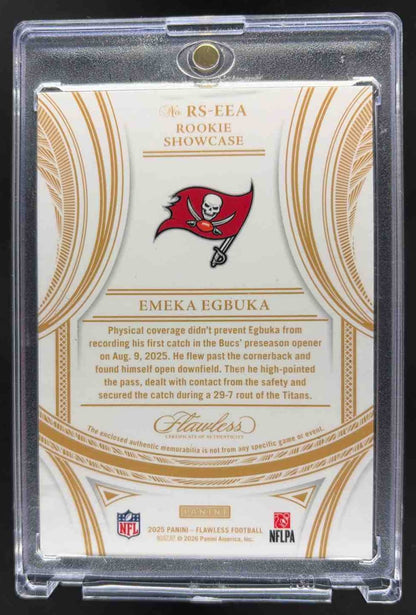 2025 Panini Flawless Emeka Egubka Rookie Quad Patch /20