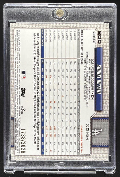 2026 Topps Series 1 Shohei Ohtani #200 Gold 1738/2026