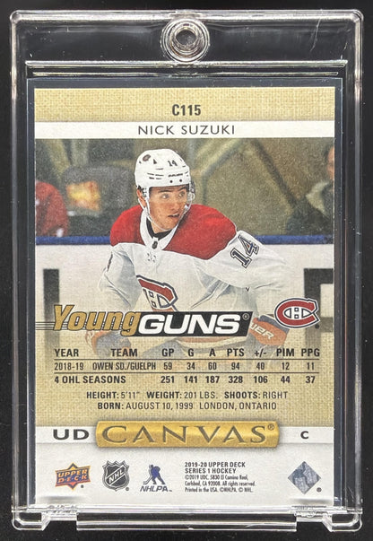 2019-20 Upper Deck Nick Suzuki #19 Young Guns Canvas RC