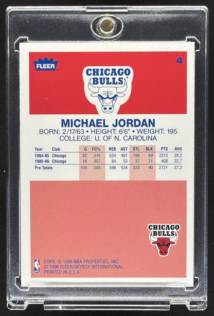 1996-97 Fleer Michael Jordan #4 Decade of Excellence