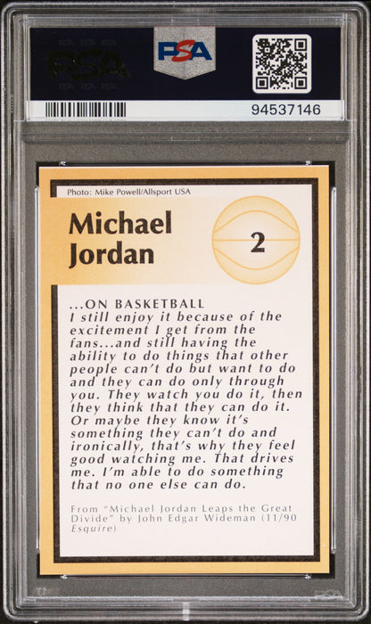 1991 Tuff Stuff Michael Jordan Hand Cut PSA 9