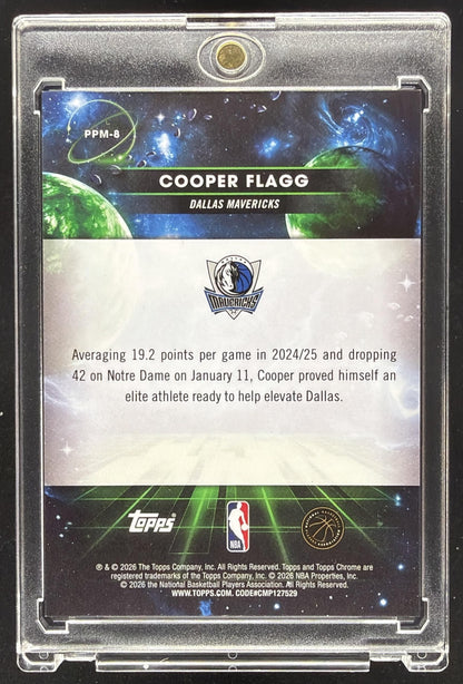 2025-26 Topps Cosmic Chrome Cooper Flagg #PPM-8 Planetary Pursuit Mercury RC SSP
