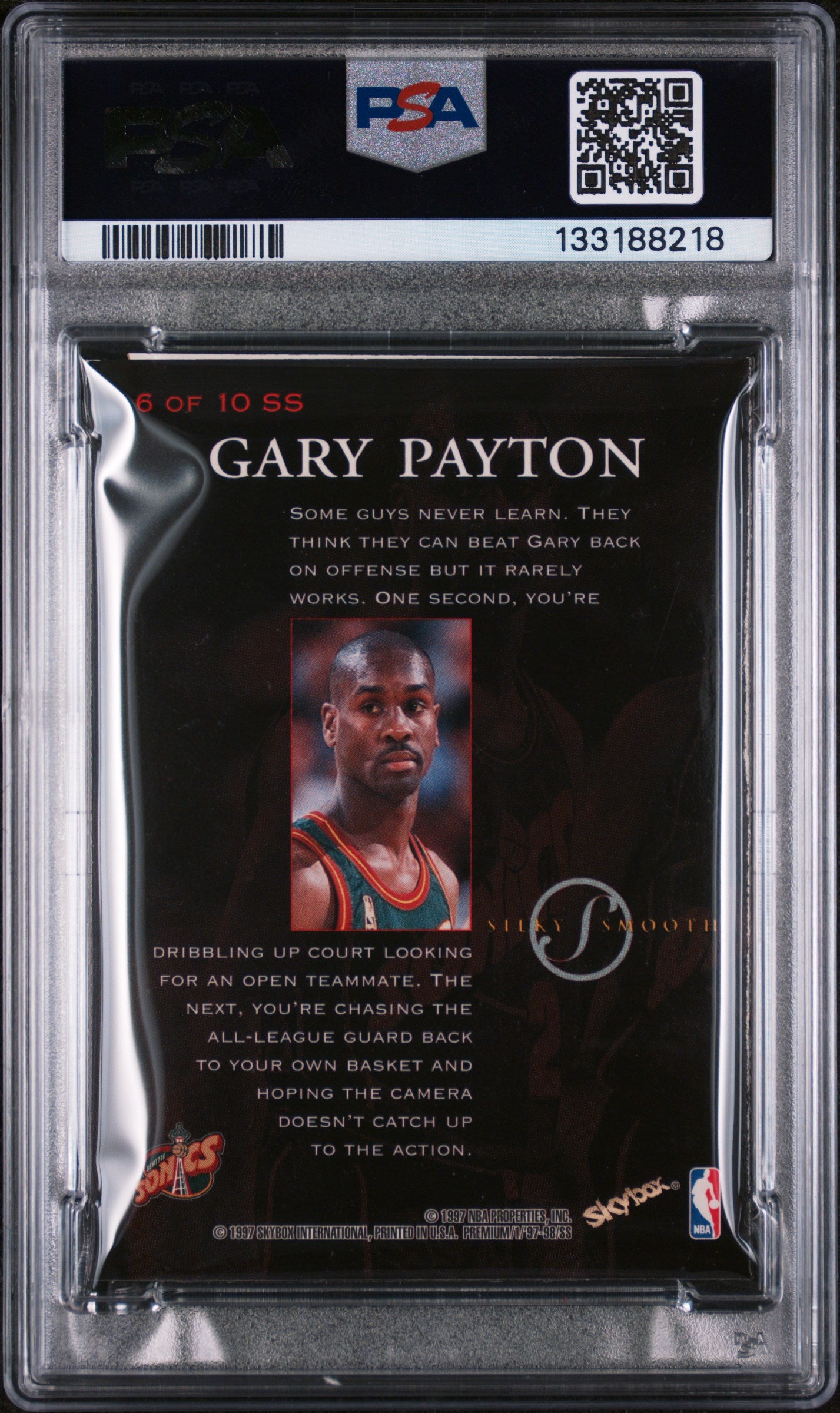 1997-98 Skybox Premium Gary Payton Silky Smooth PSA 6 Pop 2