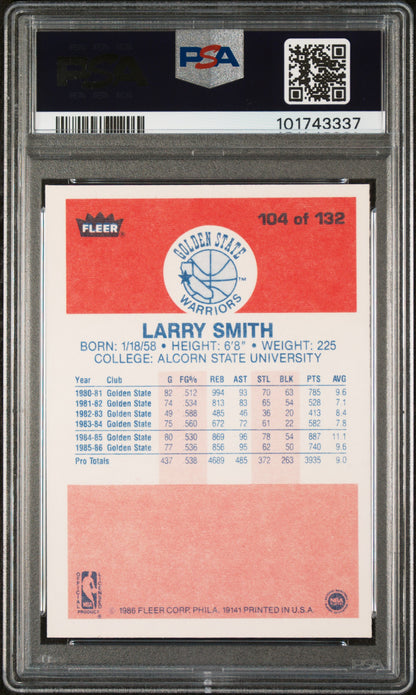 1986 Fleer Larry Smith #104 PSA