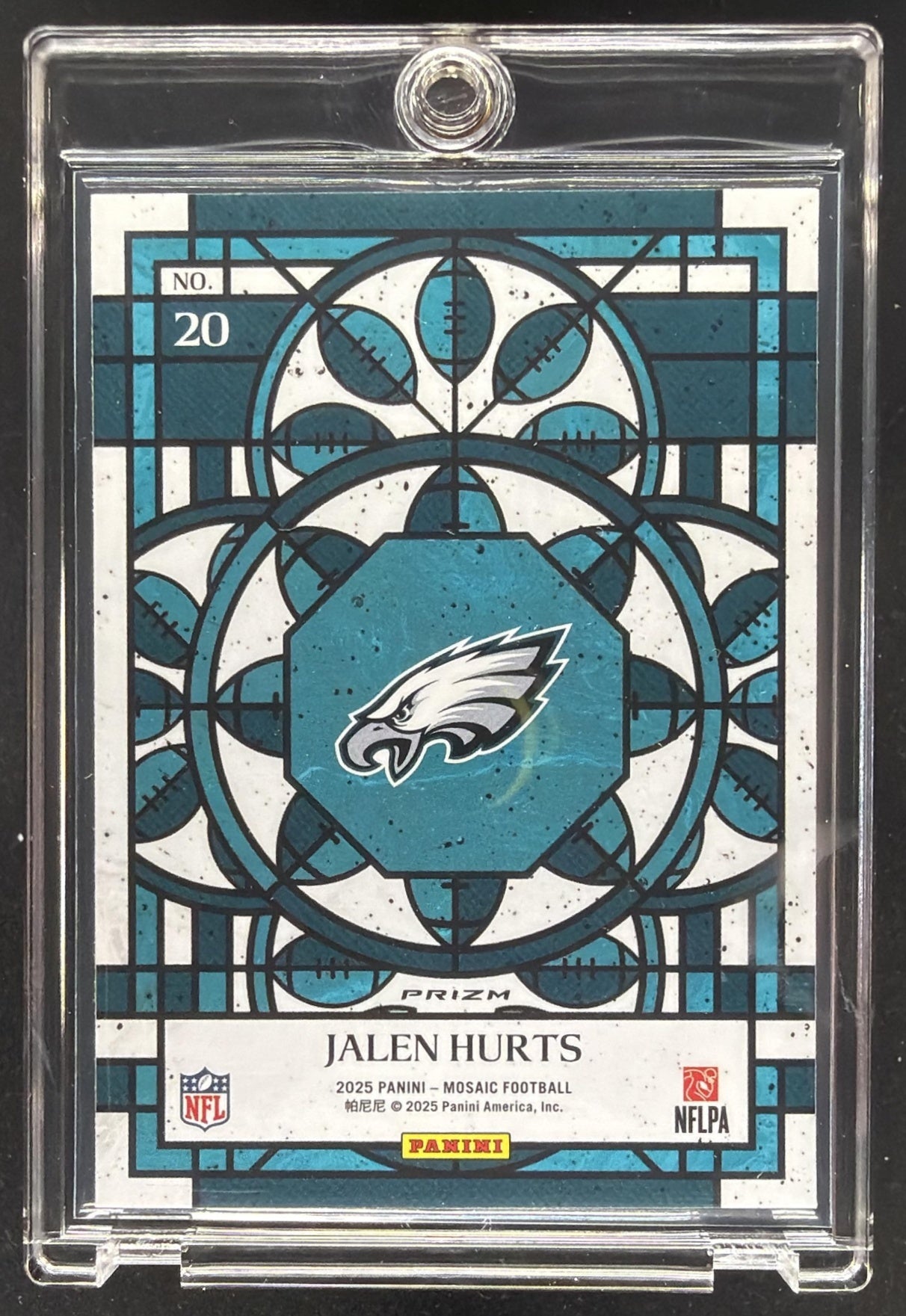 2025 Panini Mosaic Jalen Hurts #20 Stained Glass