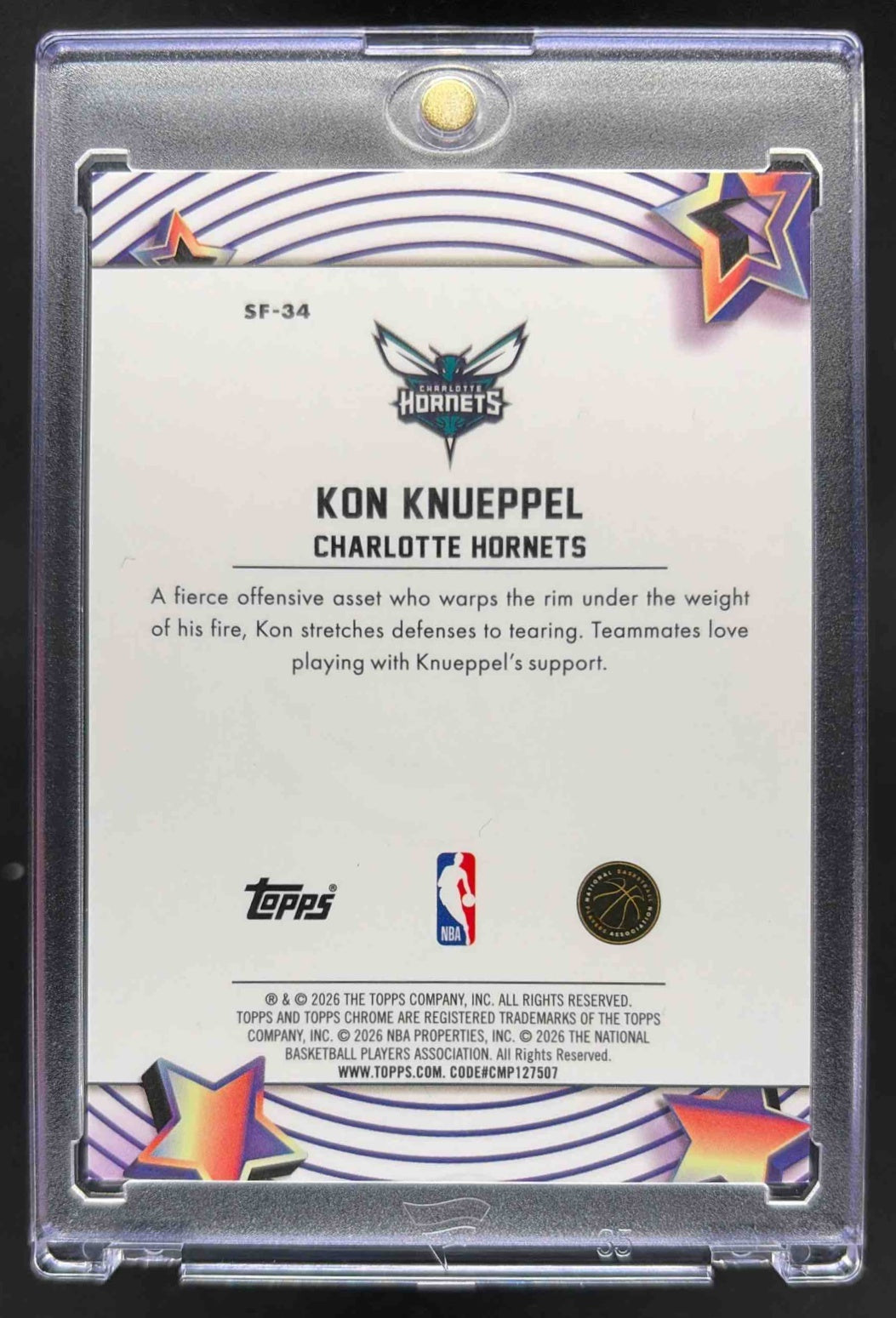 2025-26 Topps Cosmic Chrome Kon Knueppel #SF-34 StarFractor RC