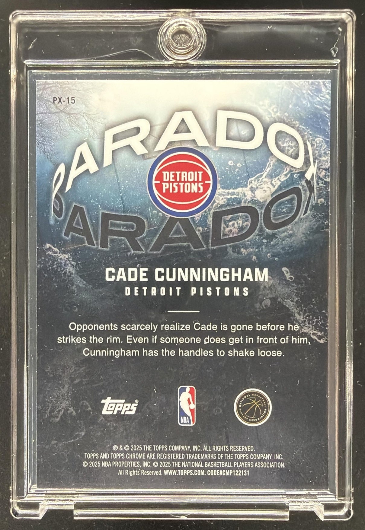 2025-26 Topps Chrome Cade Cunningham #PX-15 Paradox SSP
