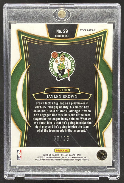 2024-25 Panini Select Jaylen Brown #29 Concourse Tie Dye Prizm 8/25