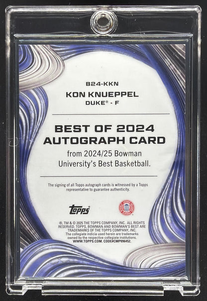 2024 Bowman's Best University Kon Knueppel #B24-KKN Best of Auto Teal Refractor /15