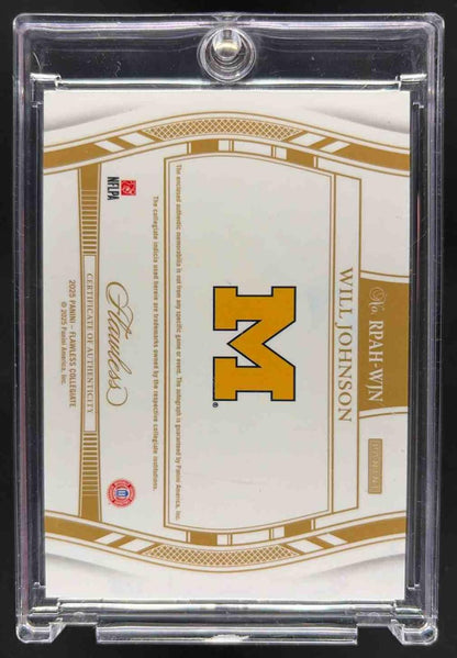 2025 Panini Flawless Collegiate Will Johnson #RPAH-WJN Rookie Patch Auto /5 RC