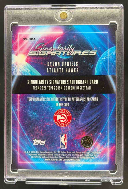 2025 Topps Cosmic Chrome Dyson Daniels #SS-DDA Singularity Signatures Red Flare Refractor /5 Auto