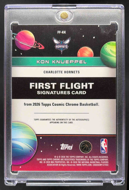 2025-26 Topps Cosmic Chrome Kon Knueppel #FF-KK First Flight Signatures RC Auto