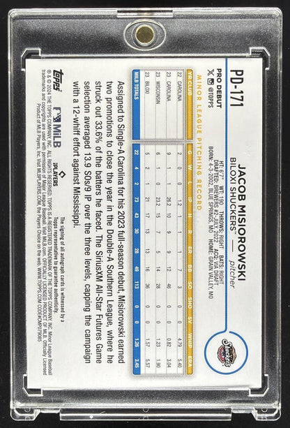 2024 Topps Pro Debut Jacob Misiorowski #PD-171 Auto