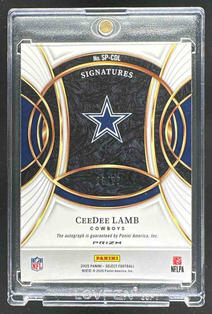 2025 Panini Select CeeDee Lamb White /35 Auto