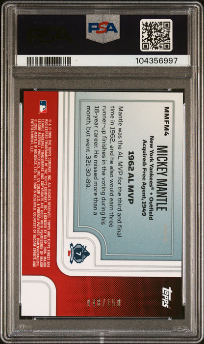 2006 Topps Finest Mickey Mantle #4 Xfractor /150 PSA 10