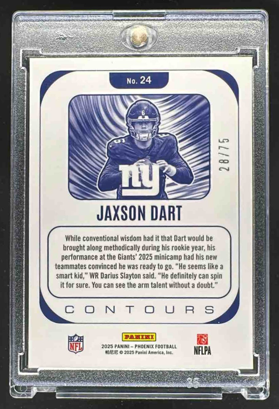 2025 Panini Phoenix Jaxson Dart #200 Green Seismic 28/75 RC