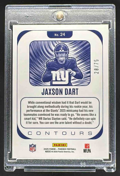 2025 Panini Phoenix Jaxson Dart #200 Green Seismic 28/75 RC