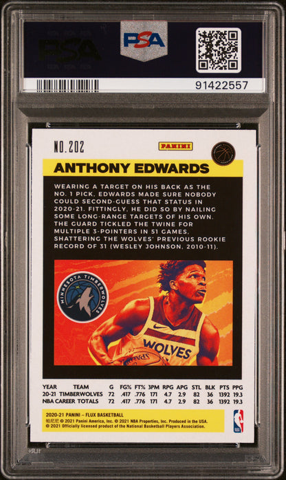2020-21 Flux Anthony Edwards Rookie PSA 10