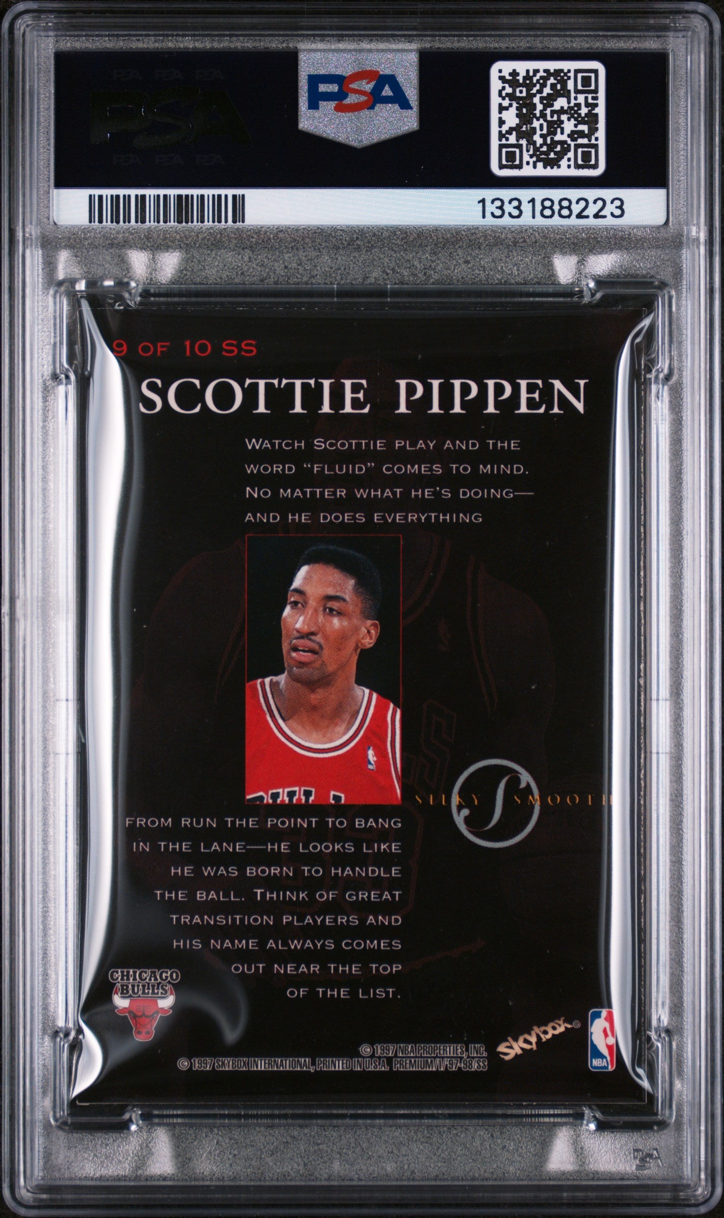 1997-98 Skybox Premium Scottie Pippen Silky Smooth PSA 7 Pop 3
