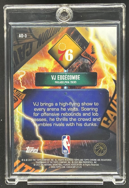 2025-26 Topps Chrome VJ Edgecombe #AD-3 Advisory RC SSP