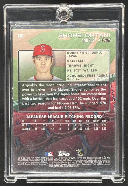 2018 Topps Stadium Club Shohei Ohtani #66