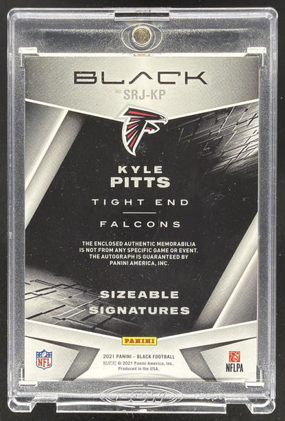 2021 Panini Black Kyle Pitts #SRJ-KP Sizeable Signatures Rookie Shield 1/1 Auto