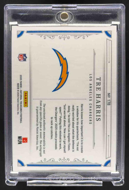 2025 Panini National Treasures Tre Harris #178 Rookie Patch Auto Green Jersey Number /9 MEM RC