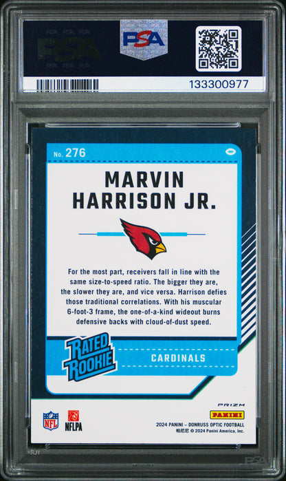 2024 Panini Optic Marvin Harrison Jr One Hundred Emoji PSA 9