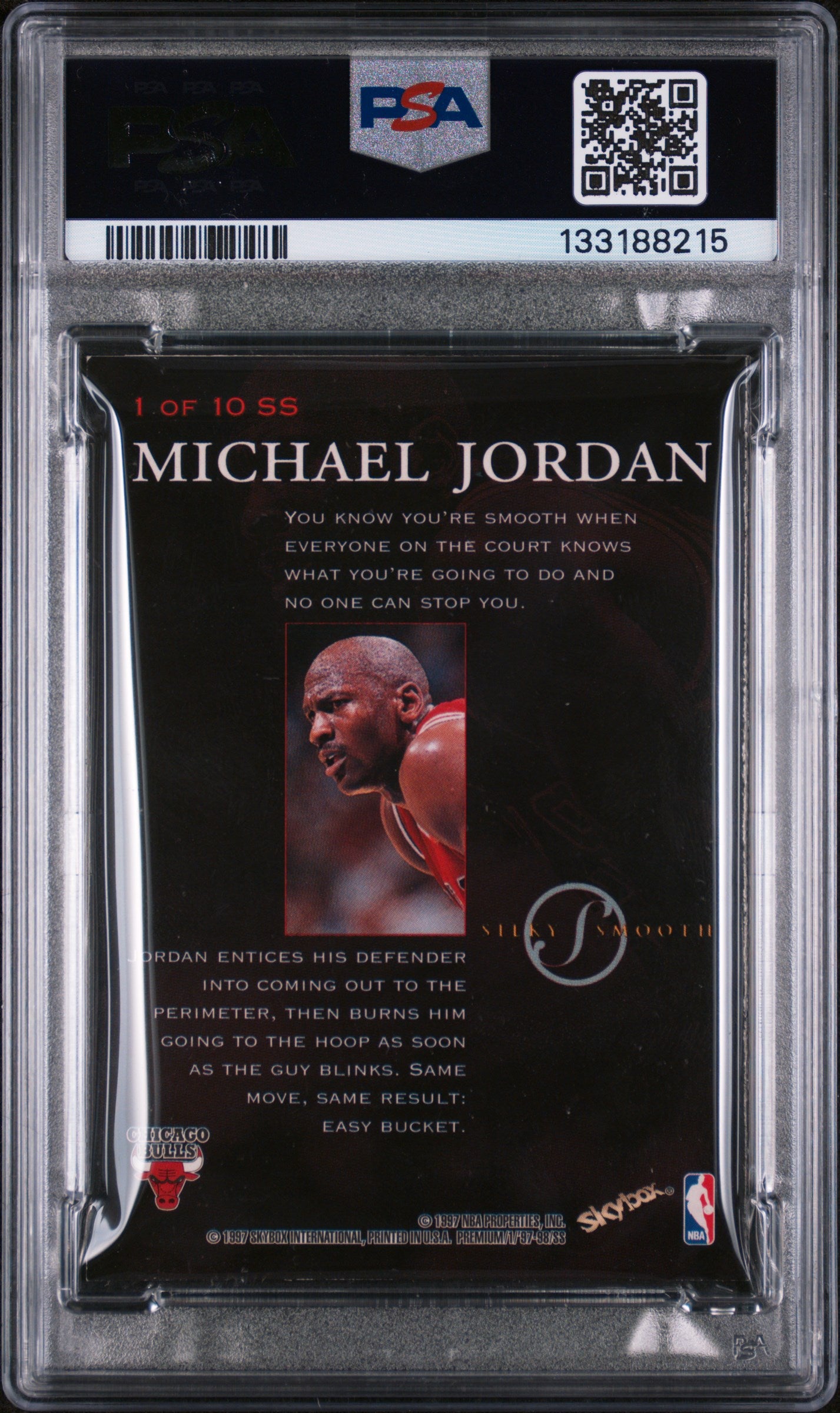 1997-98 Skybox Premium Michael Jordan Silky Smooth PSA 6