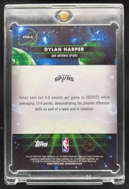 2025-26 Topps Cosmic Chrome Dylan Harper #PPM-9 Planetary Pursuit Mercury RC SSP