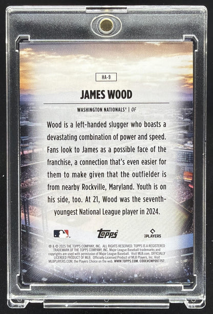 2025 Topps James Wood #HA-9 Homefield Advantage RC