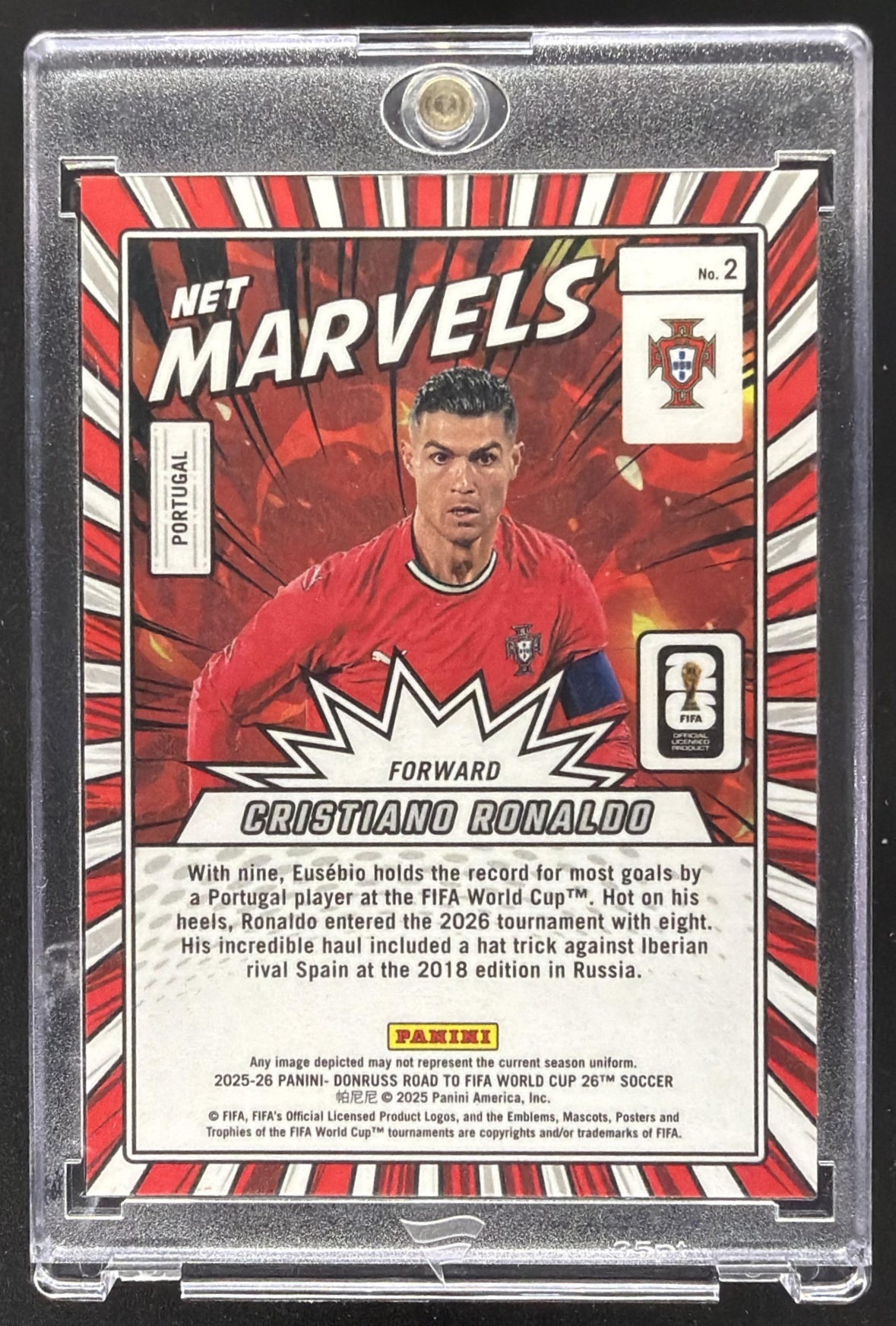 2025 Panini Donruss Road to FIFA World Cup 26 Cristiano Ronaldo #2 Net Marvels /99
