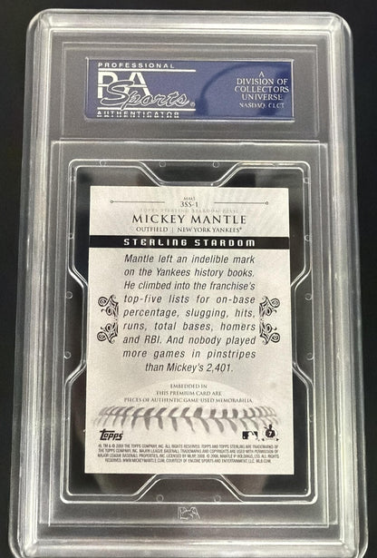 2008 Topps Sterling Mickey Mantle #1 Framed Silver 1/1 PSA 8.5
