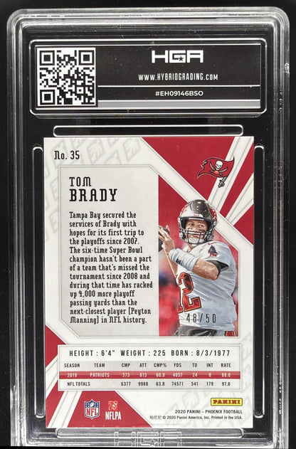 2020 Panini Phoenix Tom Brady #35 Fire & Ice 48/50 HGA 9.5