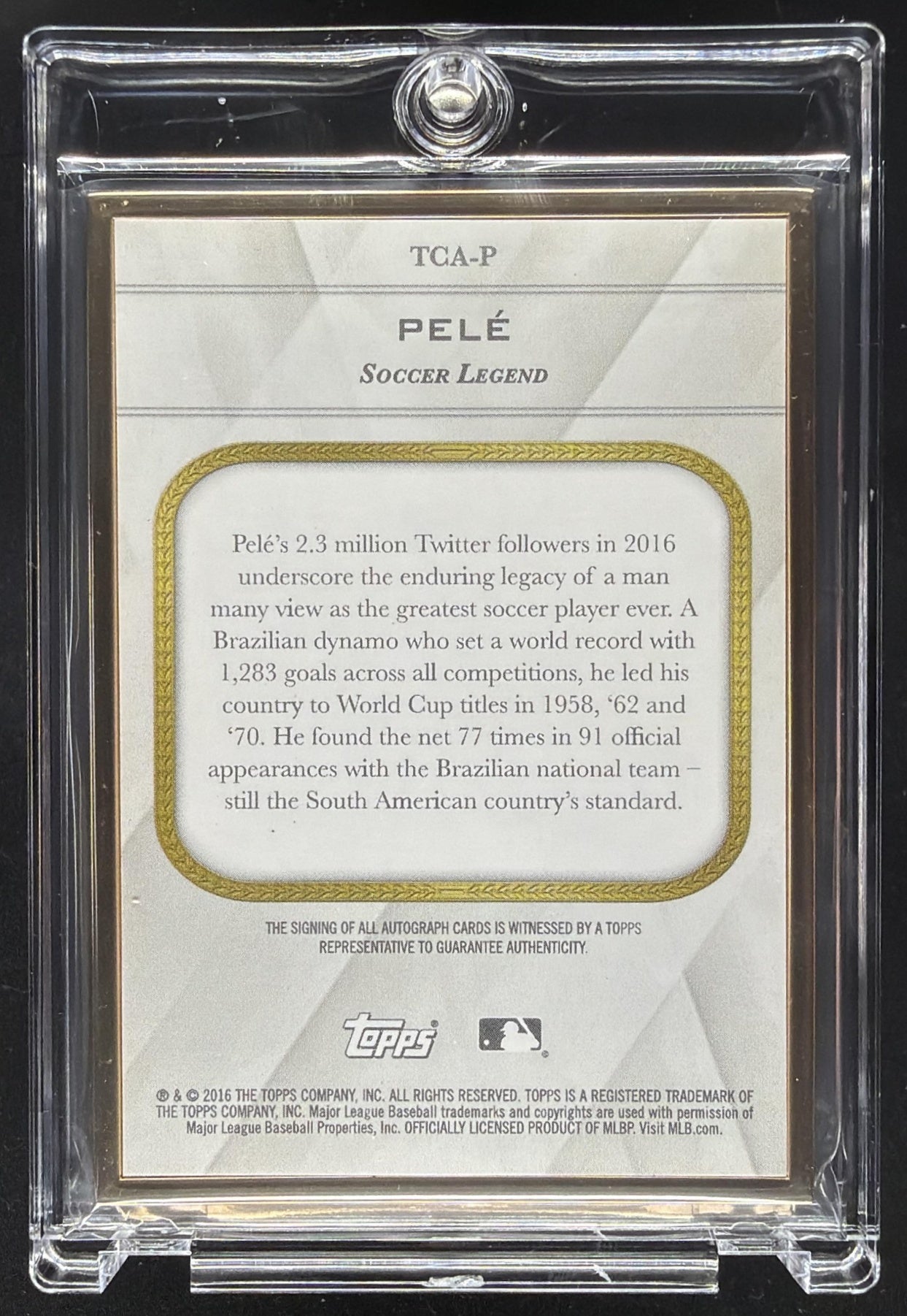 2016 Topps Transcendent Collection Pele #TCA-P Framed Auto 17/52