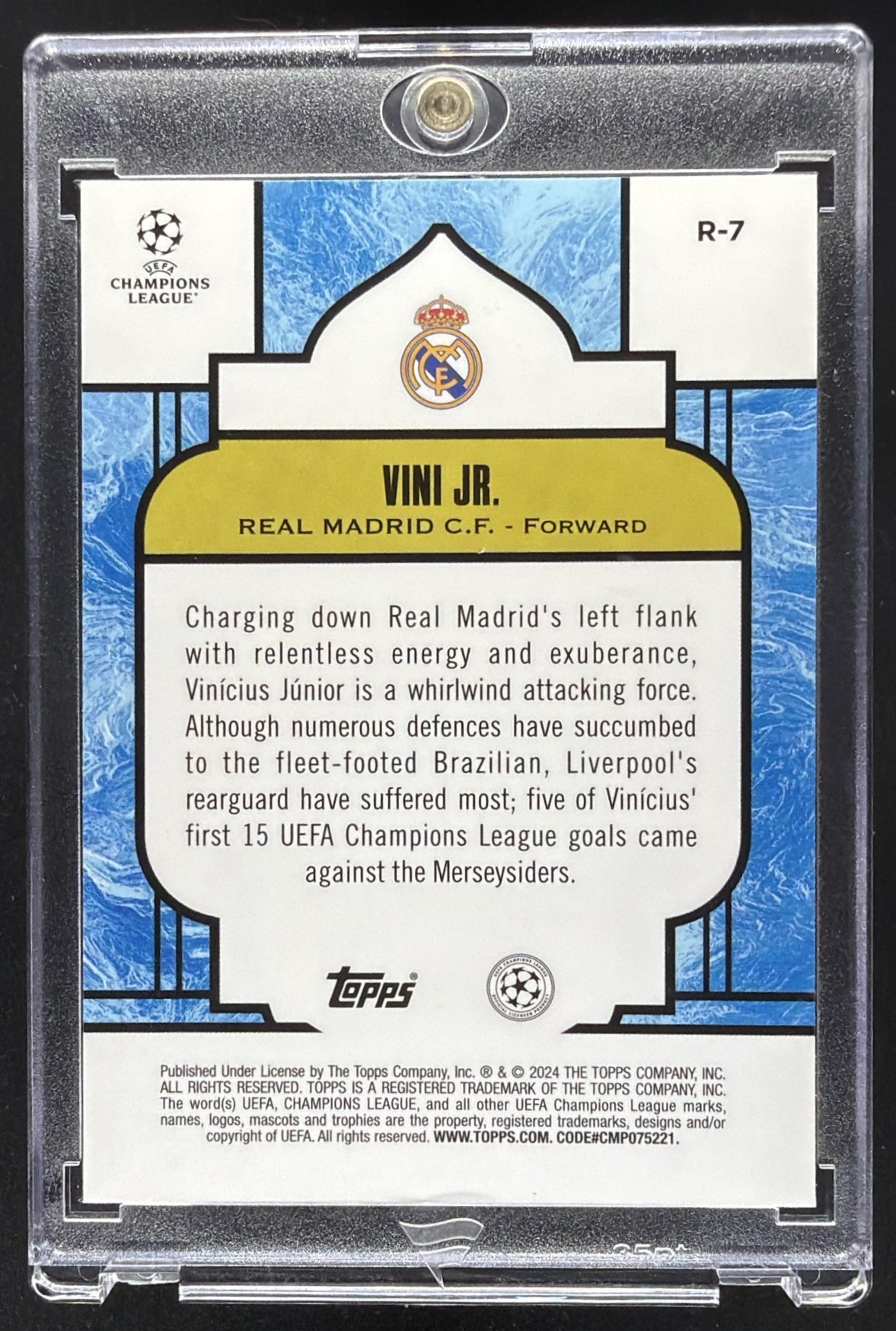2023-24 Topps Chrome Merlin UEFA Club Competitions Vini Jr. #R-7 Renaissance