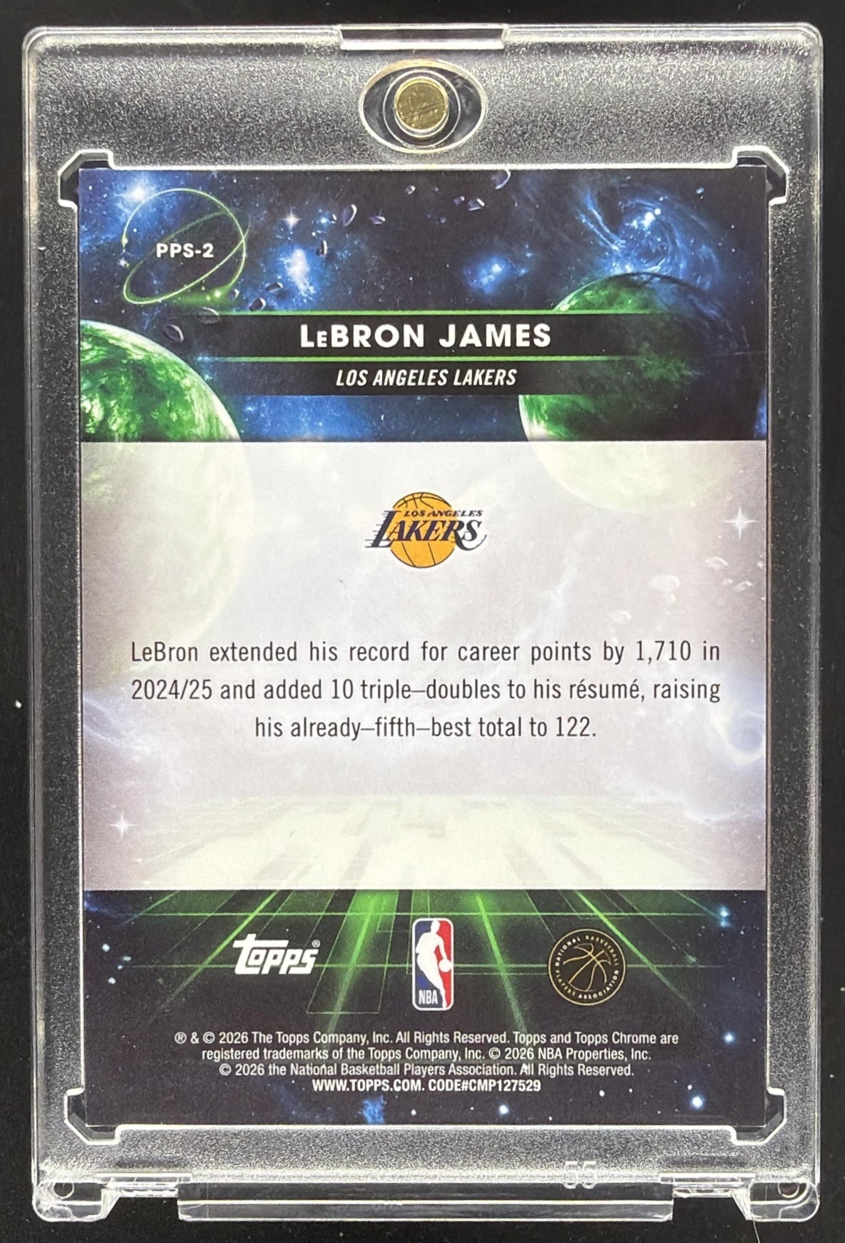 2025-26 Topps Cosmic Chrome LeBron James #PPS-2 Planetary Pursuit Sun SSP