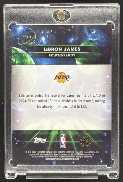 2025-26 Topps Cosmic Chrome LeBron James #PPS-2 Planetary Pursuit Sun SSP